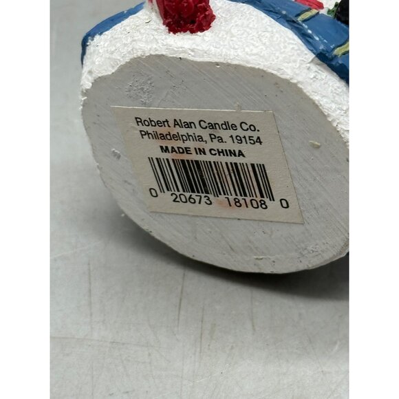Christmas Snowman Candle Holder By Robert Alan Candle Co. Festive Winter READ - Picture 6 of 6